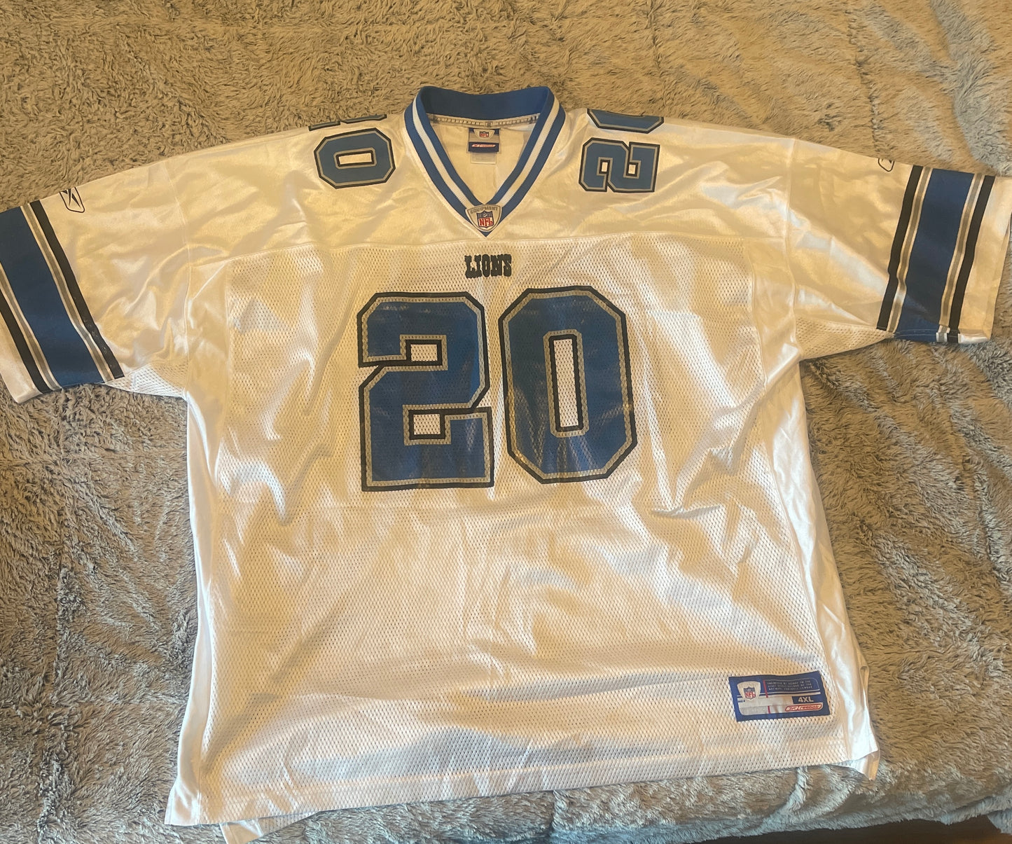 Sanders #20 Detroit Lions White/Blue/Black